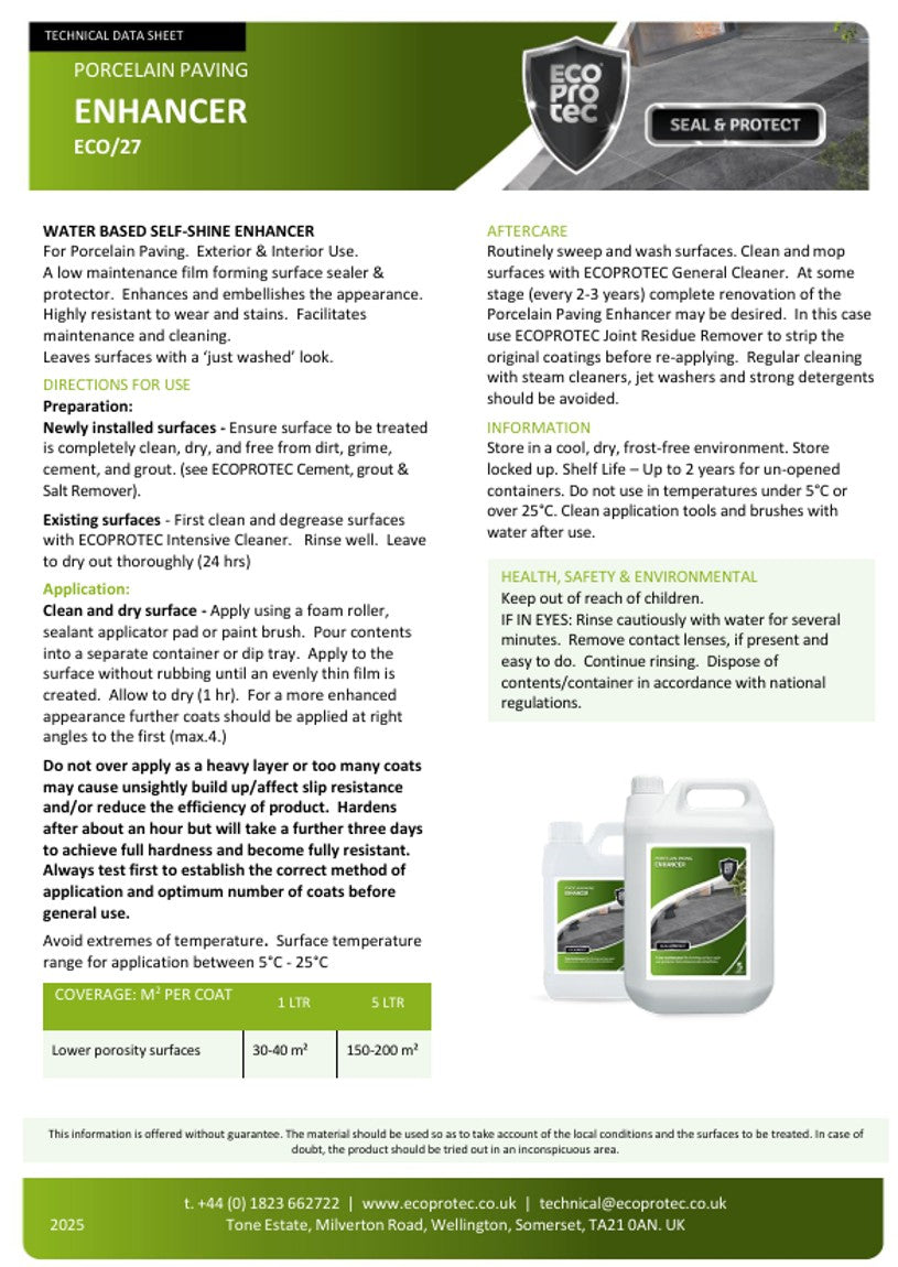 Porcelain Paving Enhancer