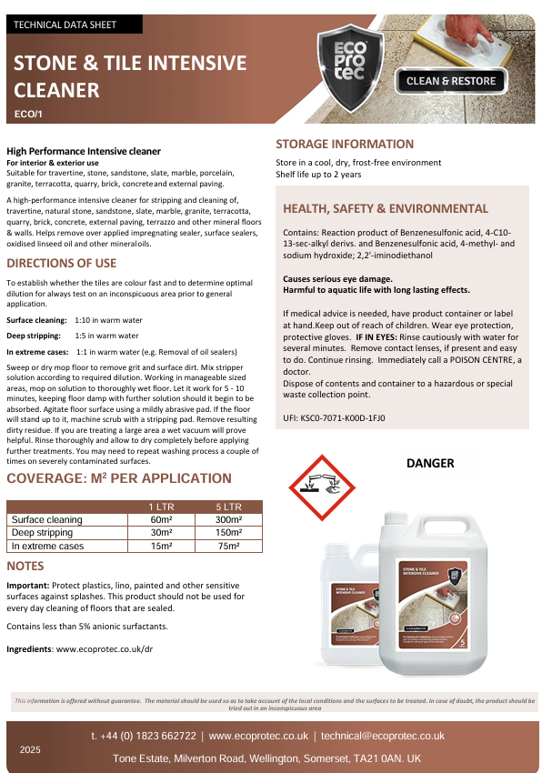 Stone & Tile Intensive Cleaner (interior cleaner)