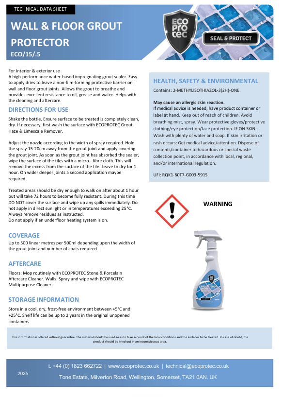 Wall & Floor Grout Protector