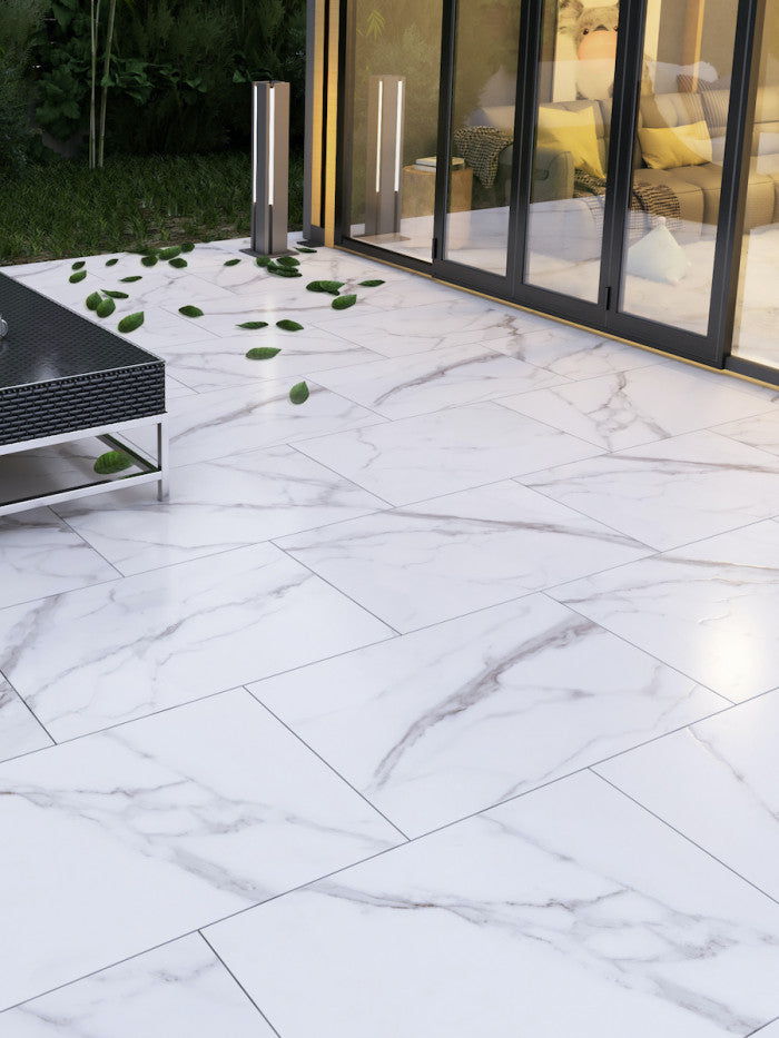 Statuario Outdoor Porcelain 600x900x20mm