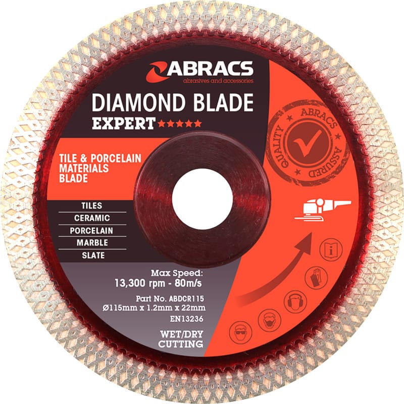Tile & Porcelain Diamond Blades Expert (115mm x 1.2mm x 22mm)