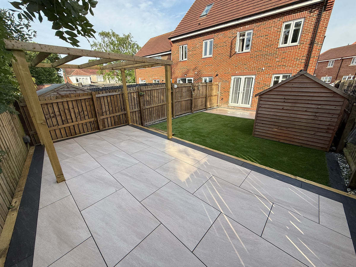Acmite Grey Outdoor Porcelain Size: 600x900mm Thickness: 20mm (£28/m² )